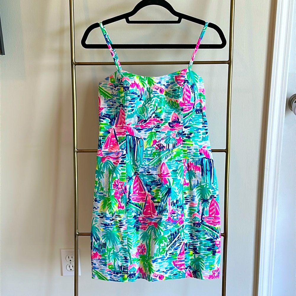 Lilly Pulitzer Shelli Stretch Shift Dress Salt in the Air
